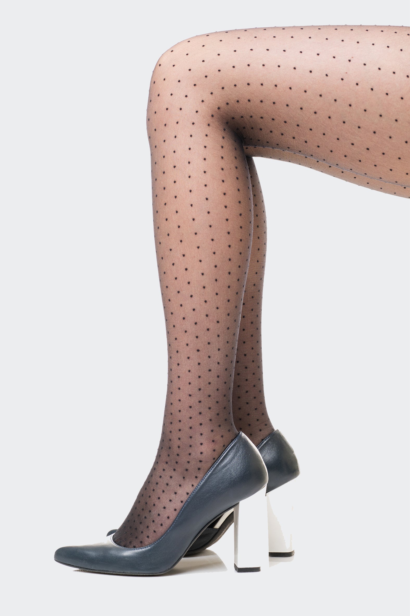 Petite polka dot patterned tights "Vesa". 20 denier