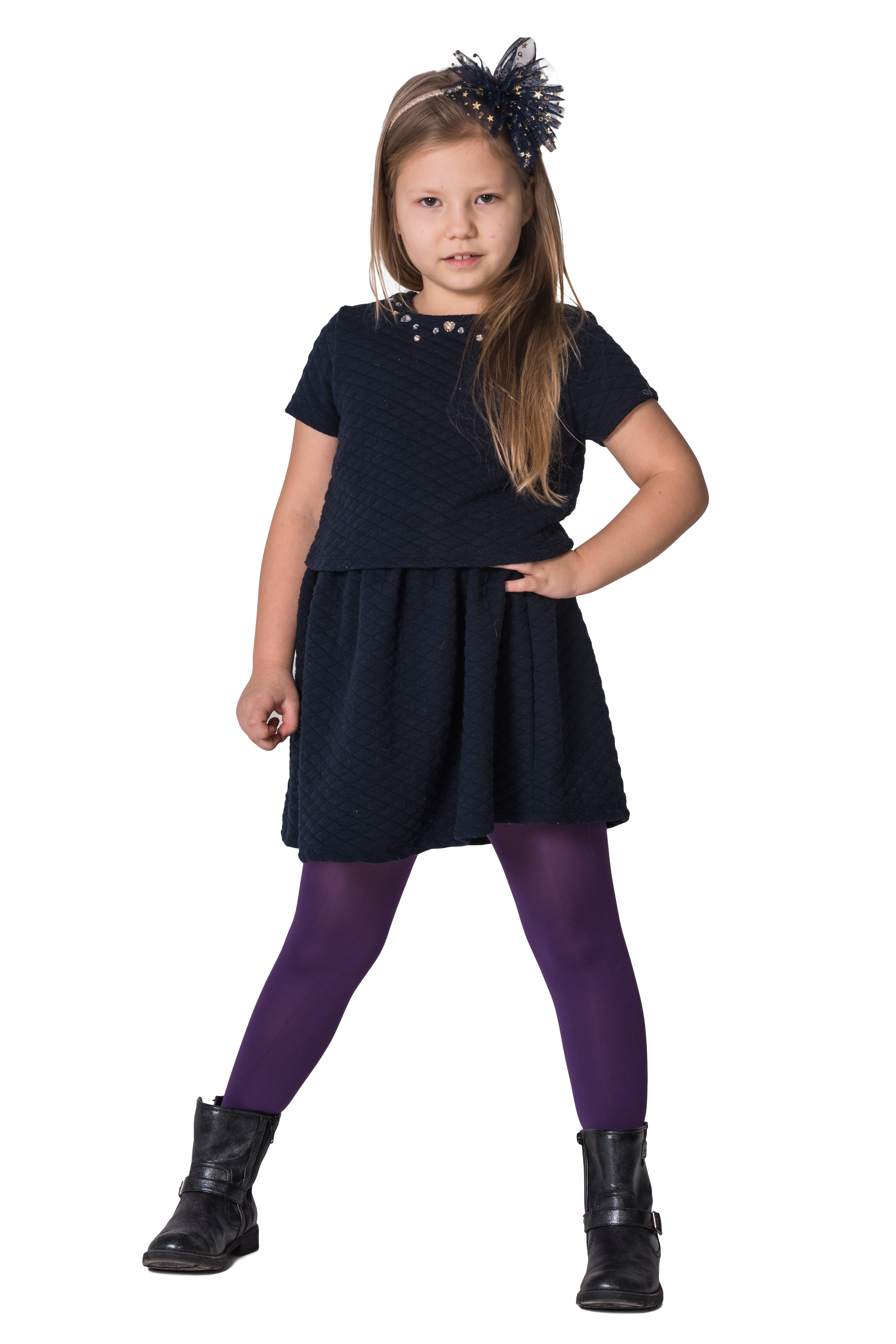 Kids opaque plain tights, 40 denier
