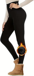 SENTELEGRI "ARCTICA" 300 Denier 3D Thick Warm Winter Thermal Tights – Matte Opaque Black