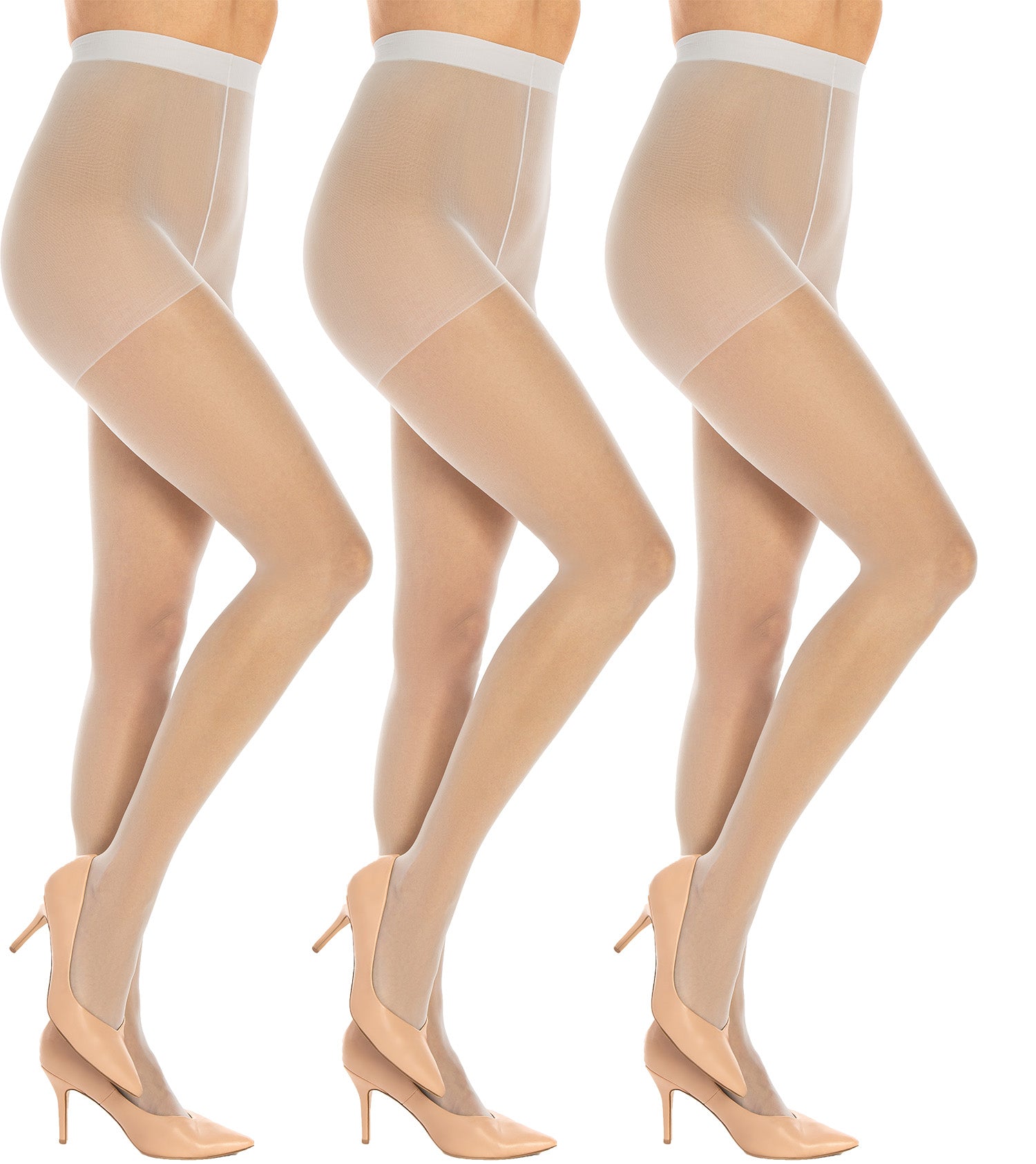 SENTELEGRI "Claudia" 3 Pairs Women’s Sheer Tights –  20 Denier