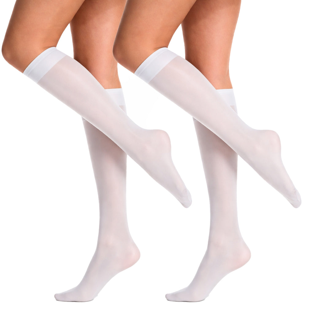 SENTELEGRI Fortina Women’s Knee High Socks – Reinforced Toes - 2 Pairs