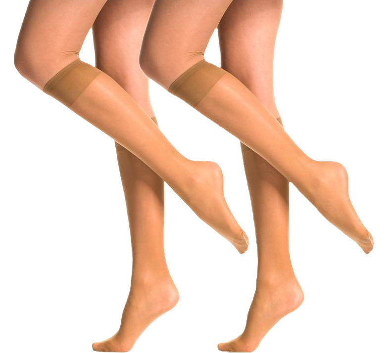 SENTELEGRI Fortina Women’s Knee High Socks – Reinforced Toes - 2 Pairs