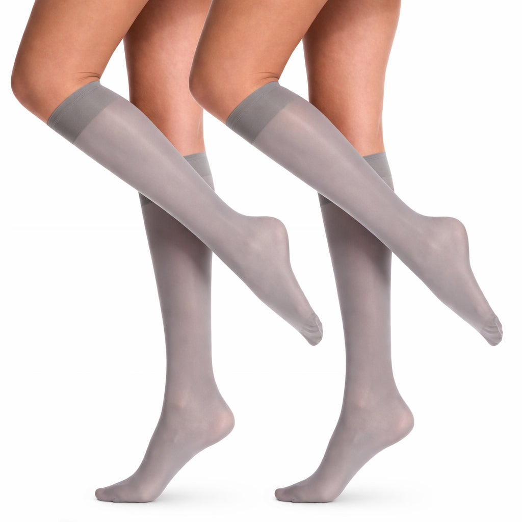 SENTELEGRI Fortina Women’s Knee High Socks – Reinforced Toes - 2 Pairs