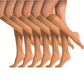 SENTELEGRI Fortina Women’s Knee High Socks – Reinforced Toes - 6 Pairs
